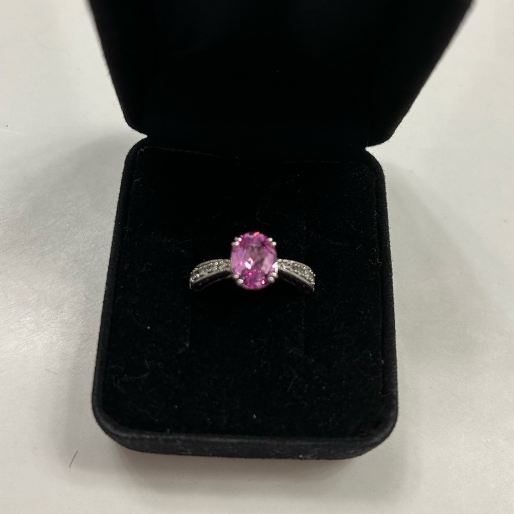 Pink & White Sapphire Ring